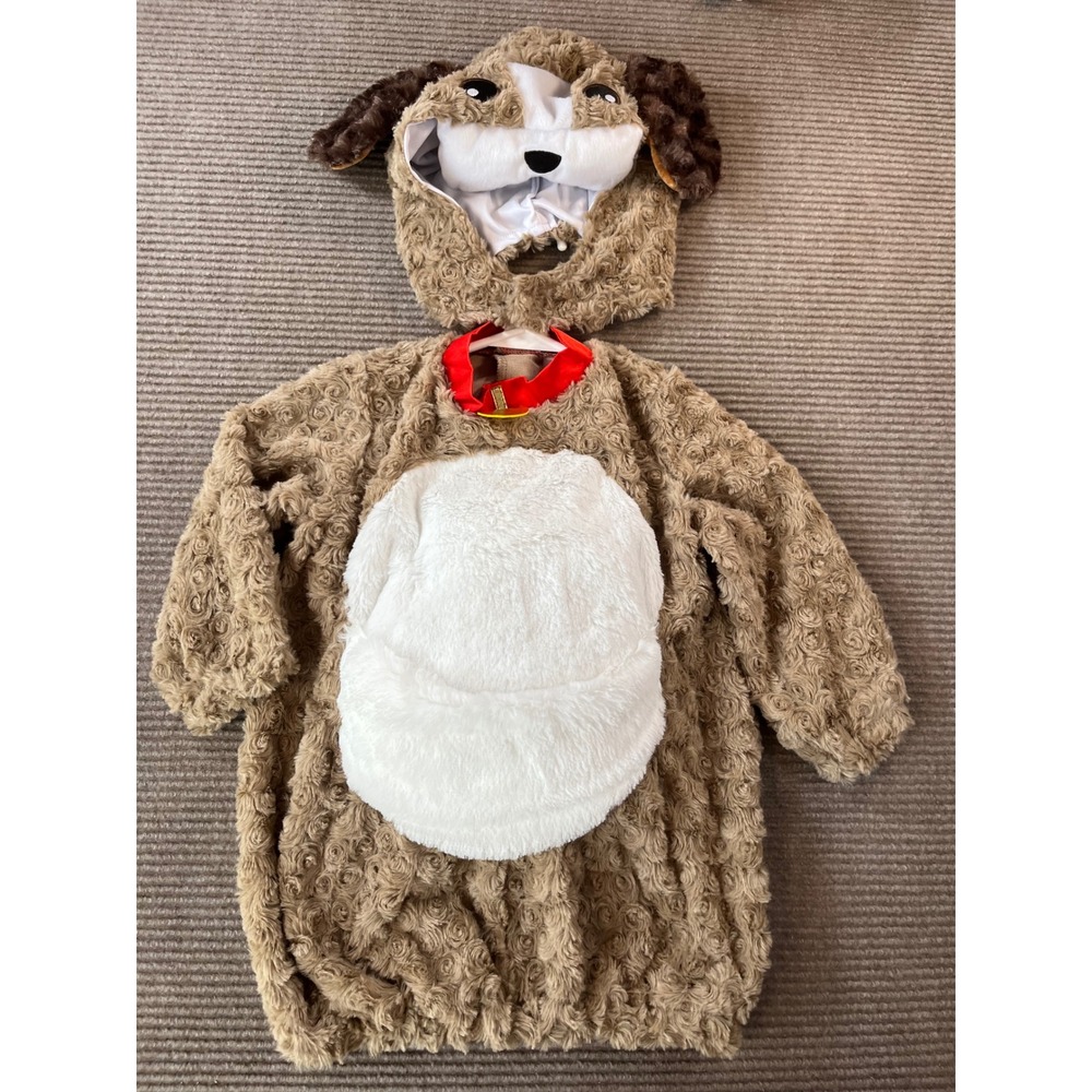 Morph Costumes Toddler Dog Puppy Plush Swirl Fur Costume Tan White 3-4Y